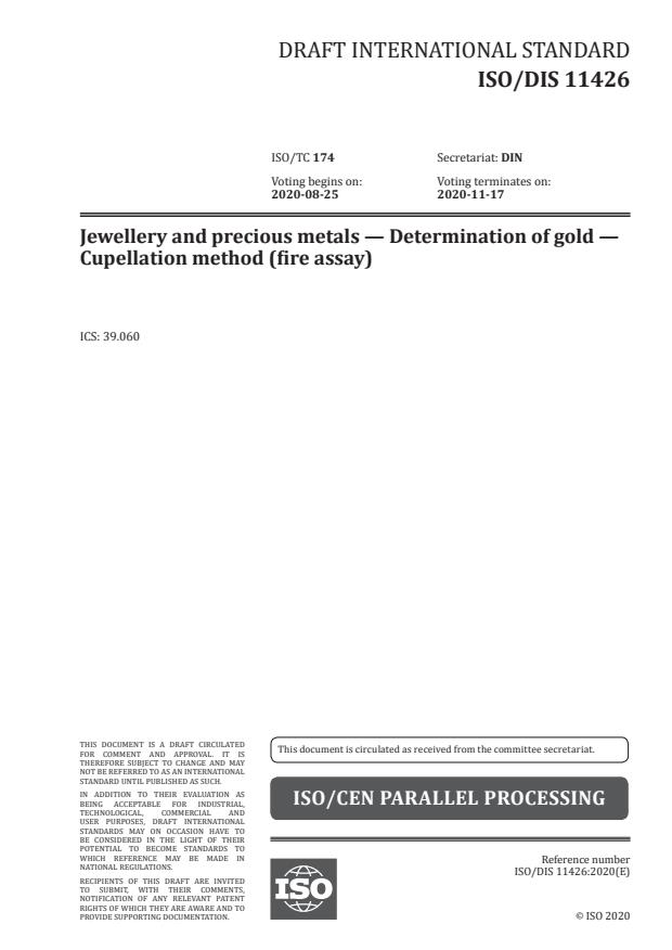 ISO/PRF 11426