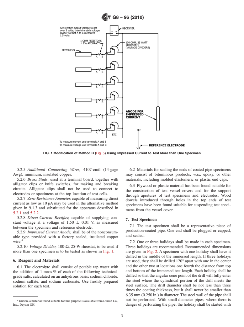 ASTM G8-96(2010) - Standard Test Methods for Cathodic Disbonding of Pipeline Coatings