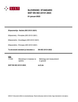 SIST EN ISO 23131:2023 - BARVE - Page 1 preview