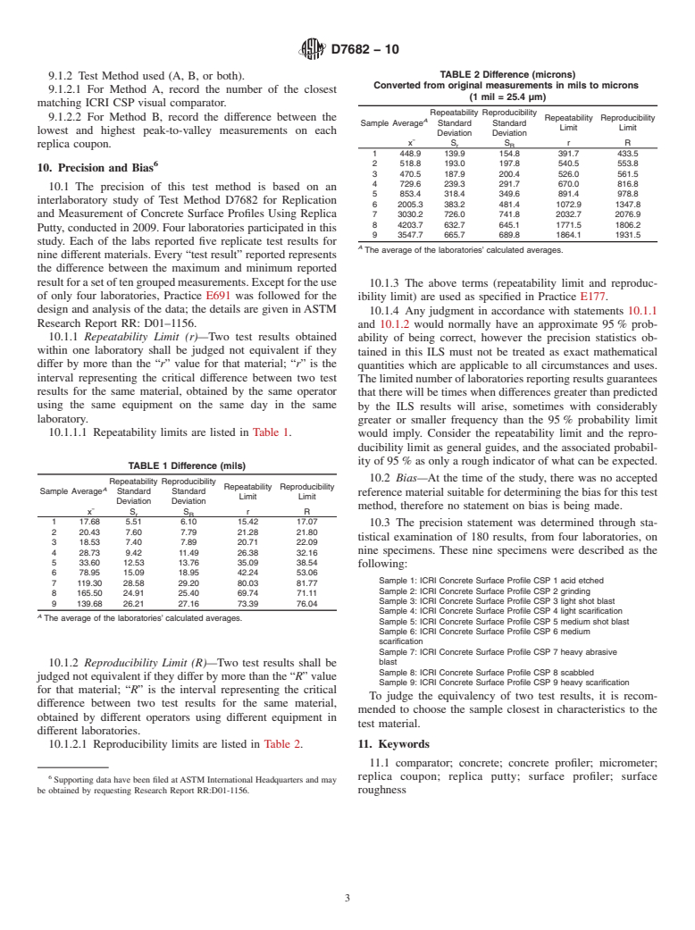 ASTM D7682-10 - Standard Test Method for Replication and Measurement of Concrete Surface Profiles Using Replica Putty