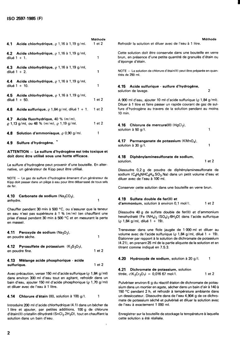 ISO 2597:1985 ISO 2597:1985 - Iron ores — Determination of total iron content — Titrimetric methods
Released:11/14/1985 - Page 4 preview