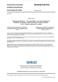 EN 50126-2:2018/A1:2025 - Page 3 preview