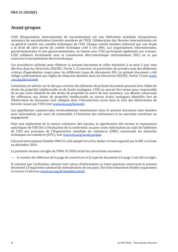 IWA 31:2020 IWA 31:2020 - Management du risque -- Lignes directices pour l'utilisation de l'ISO 31000 dans les systèmes de management - Page 4 preview
