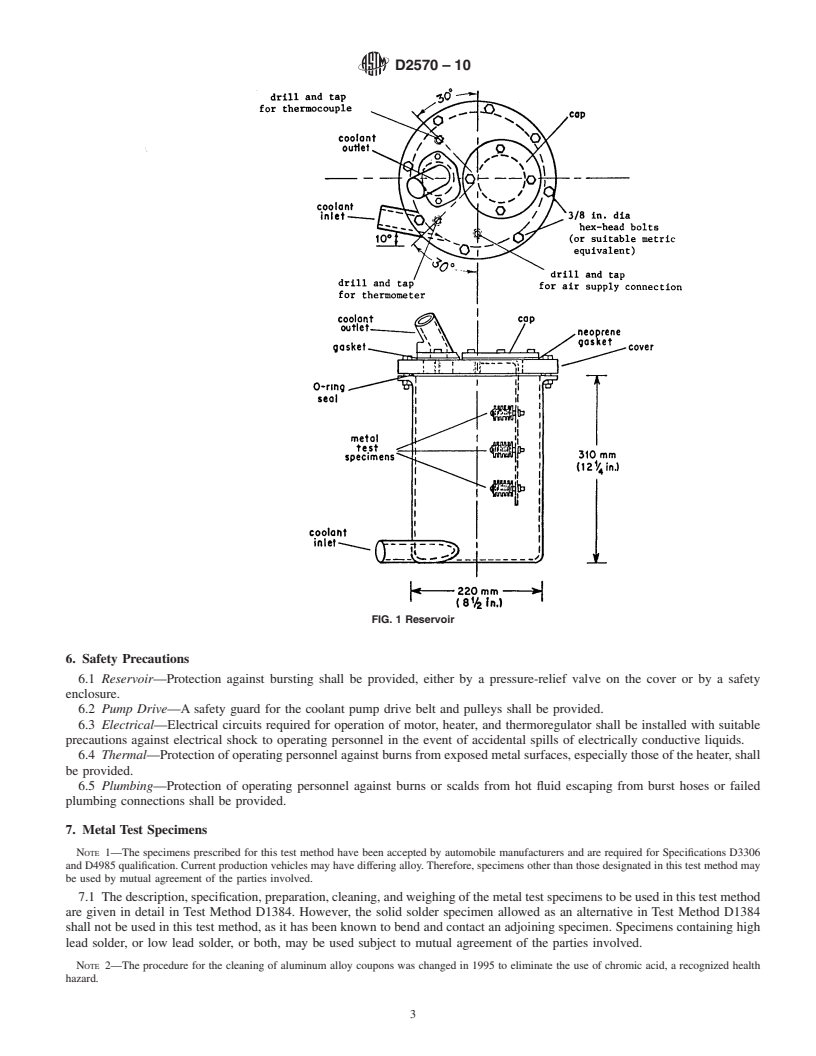 REDLINE ASTM D2570-10 - Standard Test Method for Simulated Service Corrosion Testing of Engine Coolants