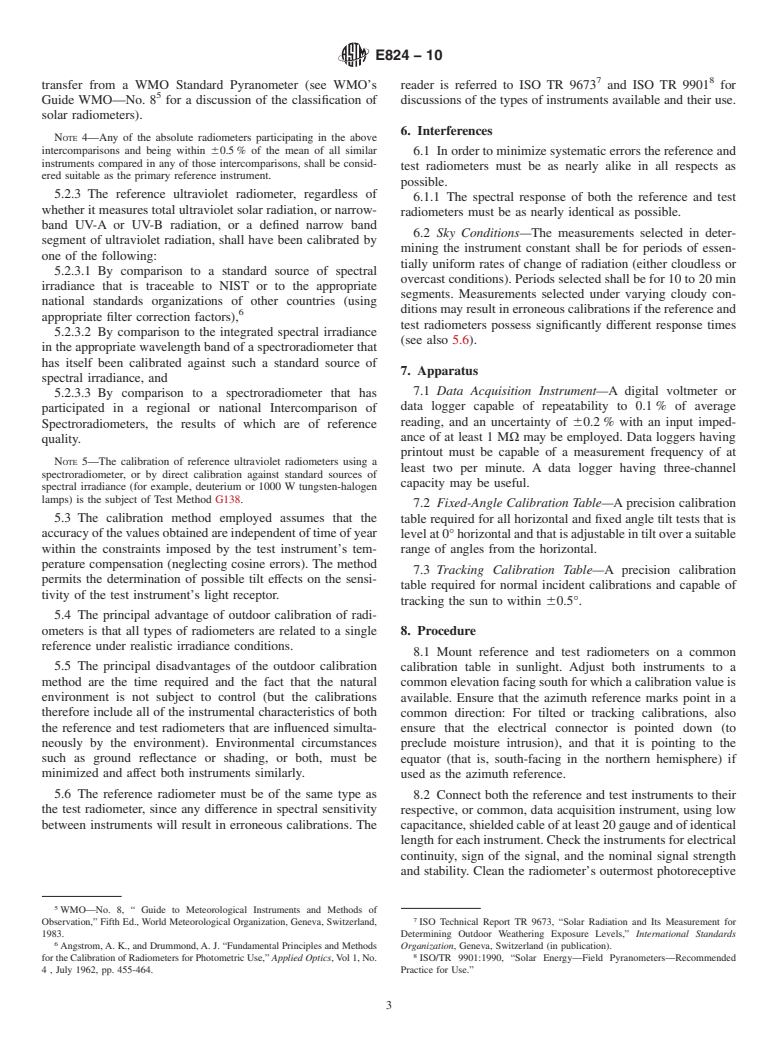 ASTM E824-10 - Standard Test Method for Transfer of Calibration From Reference to Field Radiometers