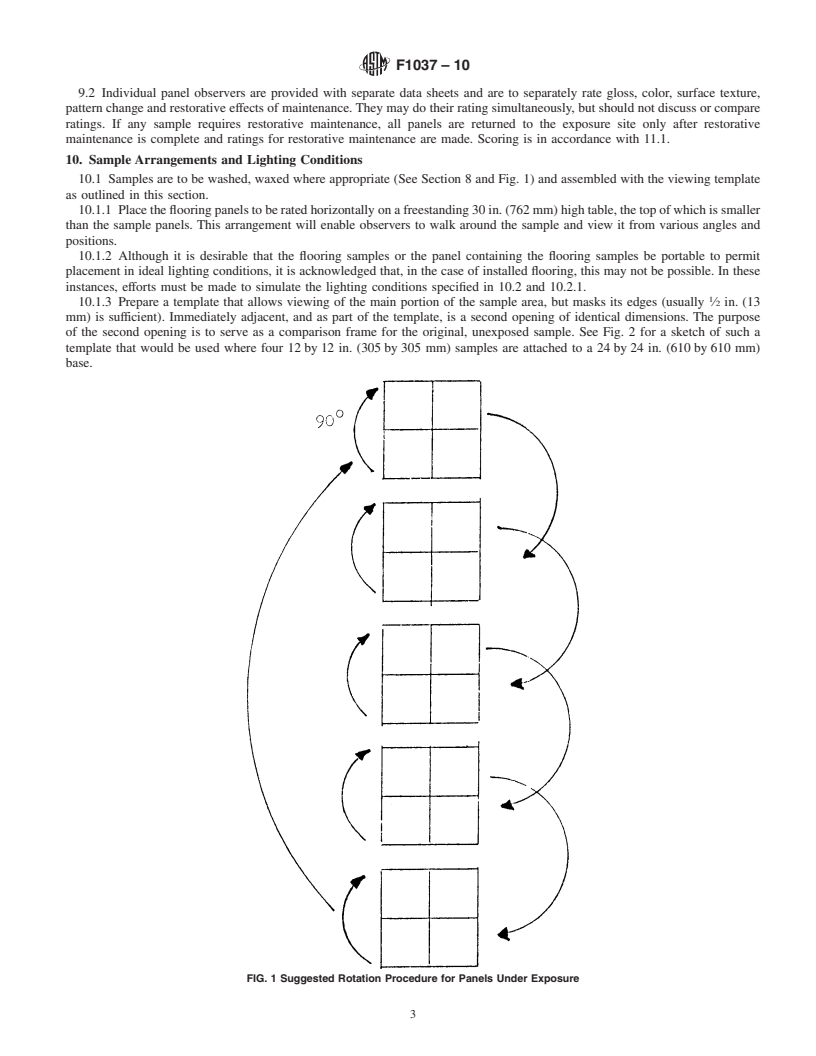 REDLINE ASTM F1037-10 - Standard Test Method for Visual Rating of Appearance of Resilient Floors After In-Service Exposure to Foot Traffic