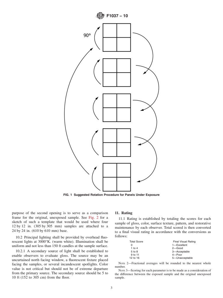 ASTM F1037-10 - Standard Test Method for Visual Rating of Appearance of Resilient Floors After In-Service Exposure to Foot Traffic