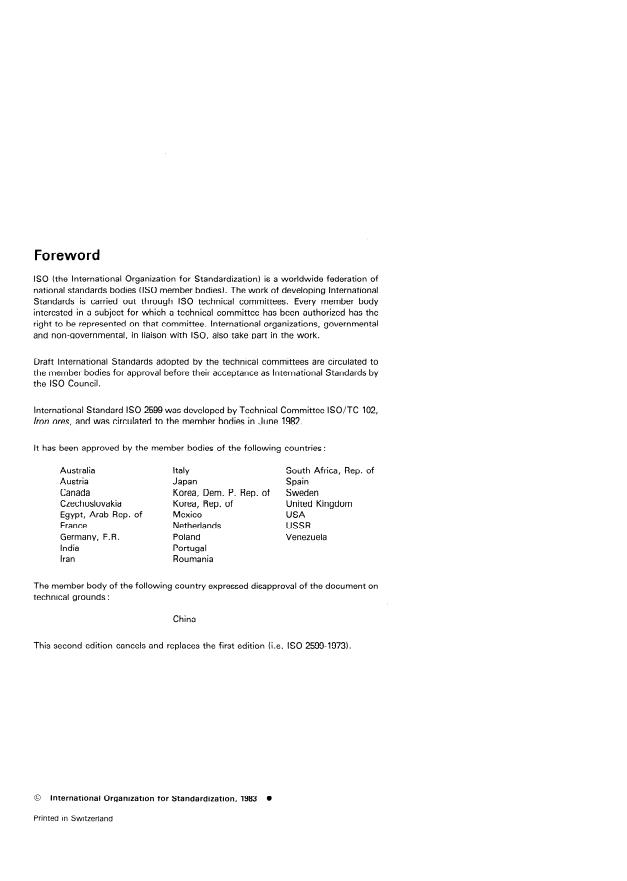 ISO 2599:1983 ISO 2599:1983 - Iron ores -- Determination of phosphorus content -- Titrimetric method - Page 2 preview