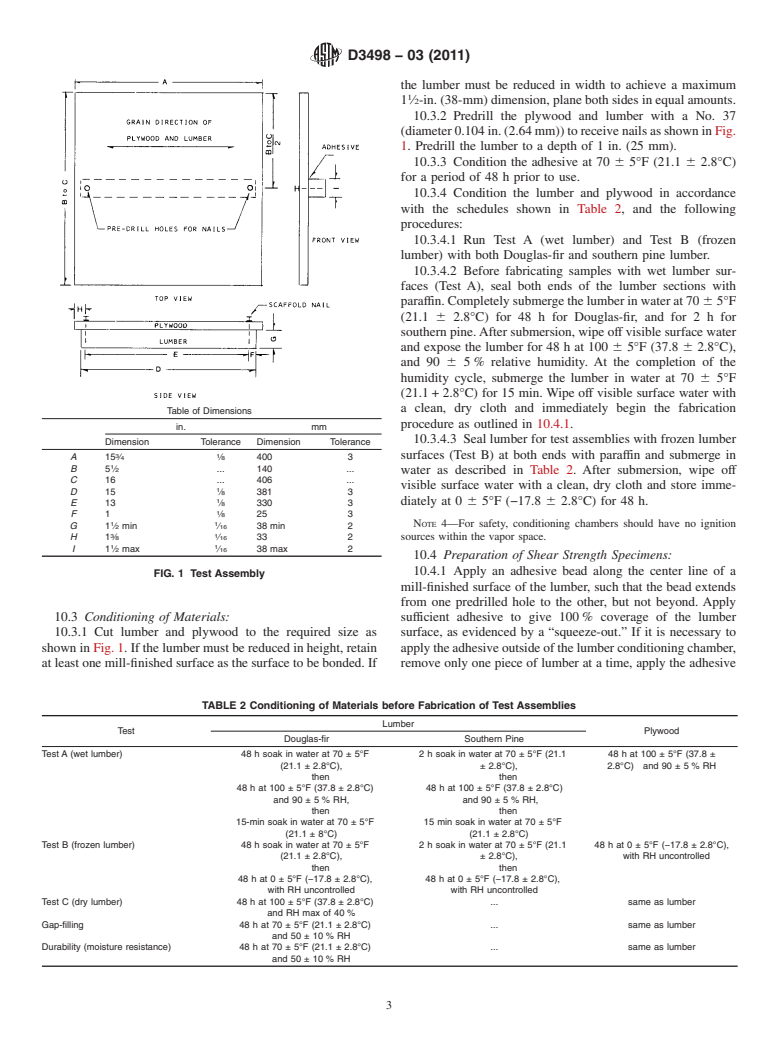 ASTM D3498-03(2011) - Standard Specification for Adhesives for Field-Gluing Plywood to Lumber Framing for Floor Systems