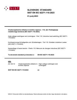 EN IEC 62271-110:2023 - Page 1 preview