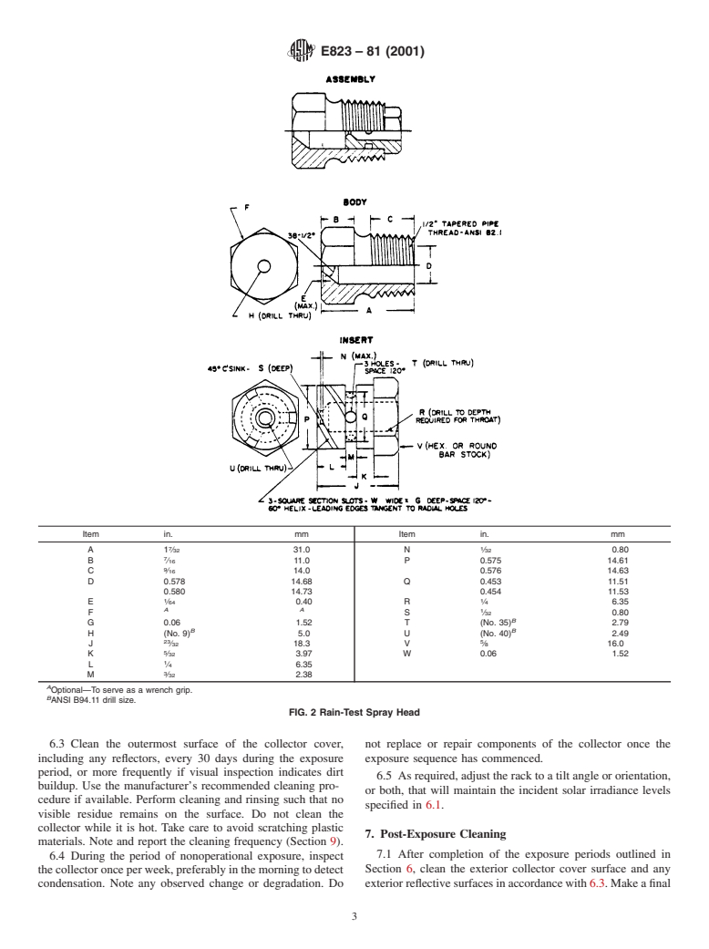 ASTM E823-81(2001) - Standard Practice for Nonoperational Exposure and Inspection of a Solar Collector (Withdrawn 2010)