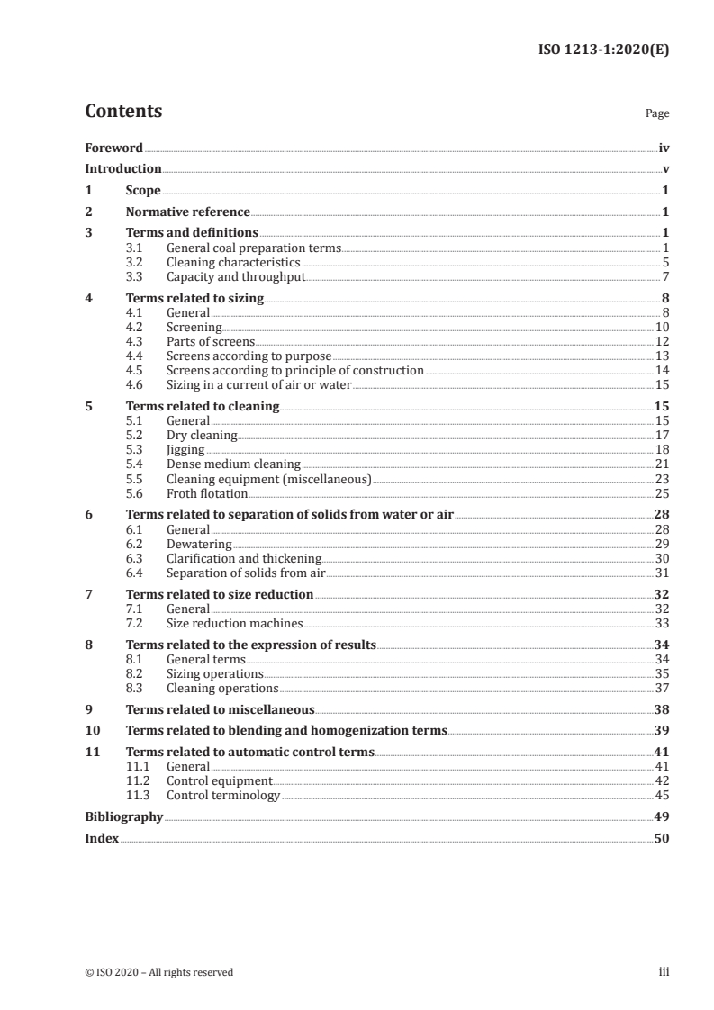 ISO 1213-1:2020 - Coal and coke — Vocabulary — Part 1: Terms relating to coal preparation
Released:9/24/2020