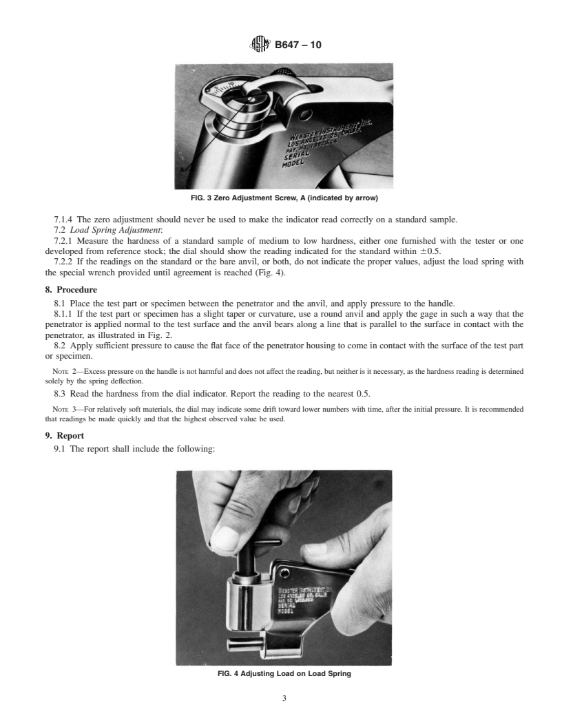 REDLINE ASTM B647-10 - Standard Test Method for Indentation Hardness of Aluminum Alloys by Means of a Webster Hardness Gage