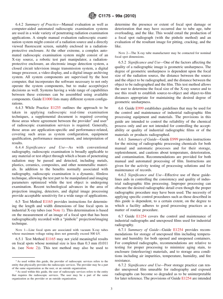 ASTM C1175-99a(2010) - Standard Guide to Test Methods and Standards for Nondestructive Testing of Advanced Ceramics (Withdrawn 2018)