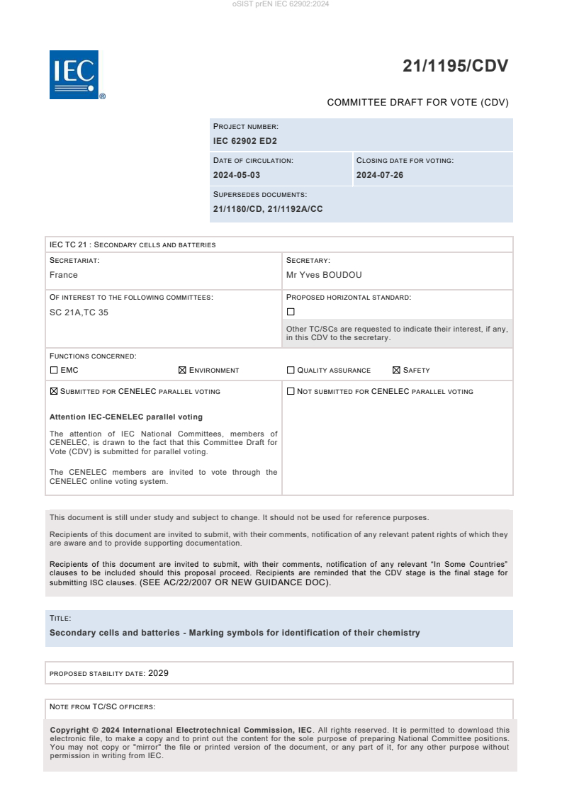 prEN IEC 62902:2024 - BARVE