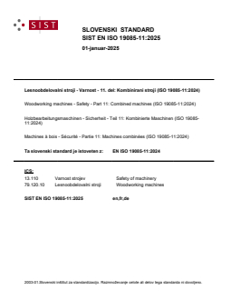 EN ISO 19085-11:2025 - Page 1 preview