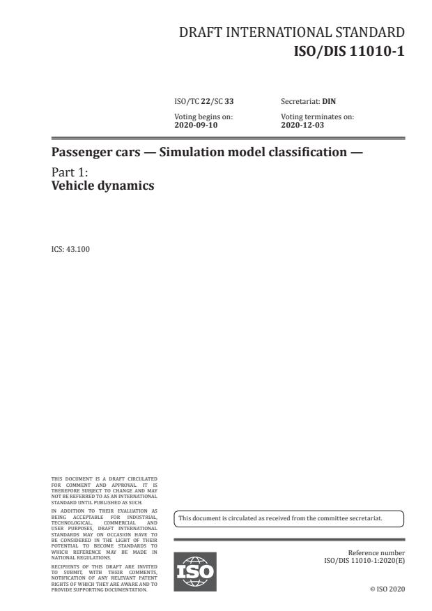 ISO/DIS 11010-1