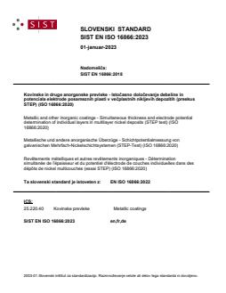 SIST EN ISO 16866:2023 - Page 1 preview