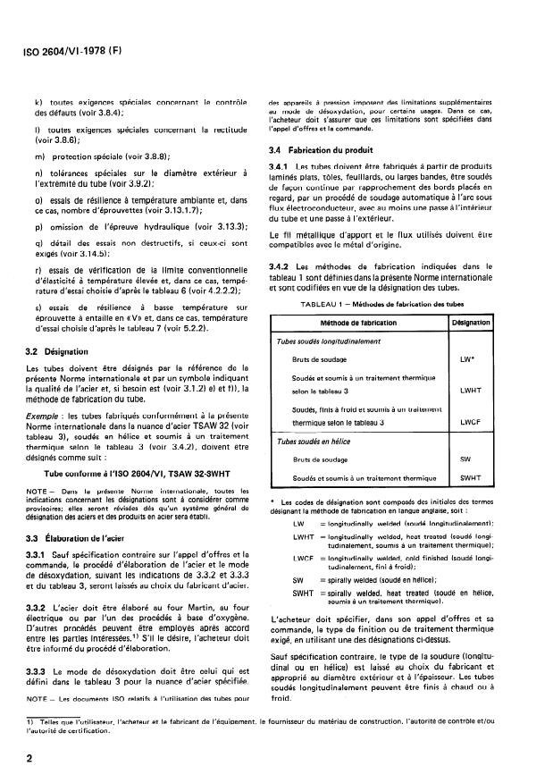 ISO 2604-6:1978 ISO 2604-6:1978 - Produits en acier pour appareils a pression -- Spécifications de qualité - Page 4 preview