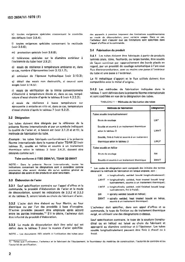 ISO 2604-6:1978 ISO 2604-6:1978 - Produits en acier pour appareils a pression -- Spécifications de qualité - Page 4 preview