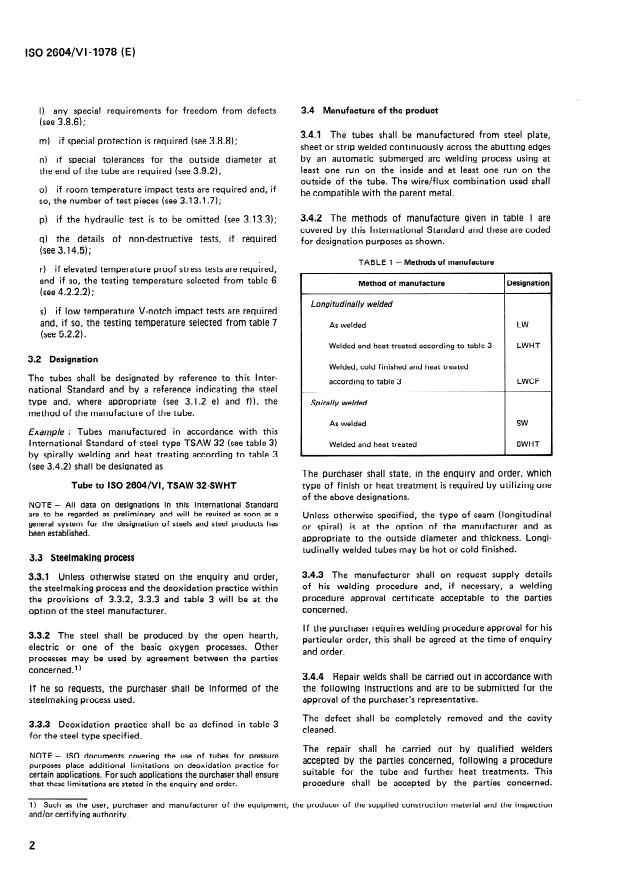 ISO 2604-6:1978 ISO 2604-6:1978 - Steel products for pressure purposes -- Quality requirements - Page 4 preview