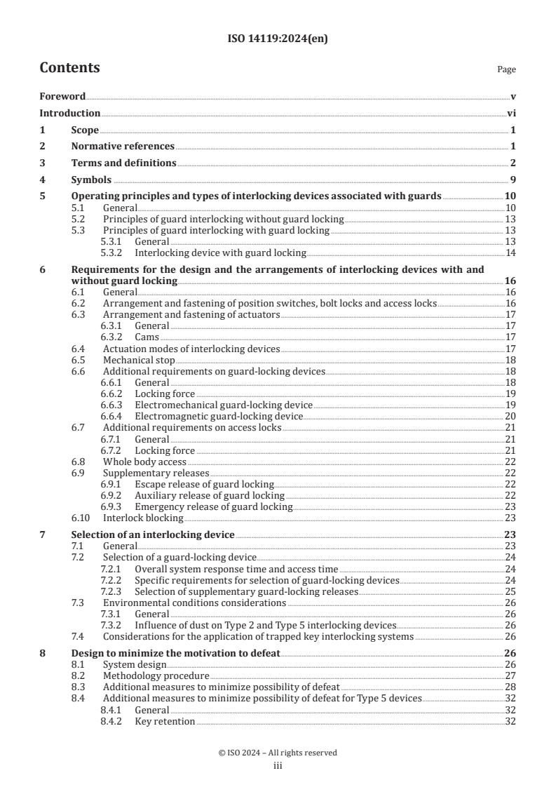 ISO 14119:2024 - Safety of machinery — Interlocking devices associated with guards — Principles for design and selection
Released:10. 09. 2024