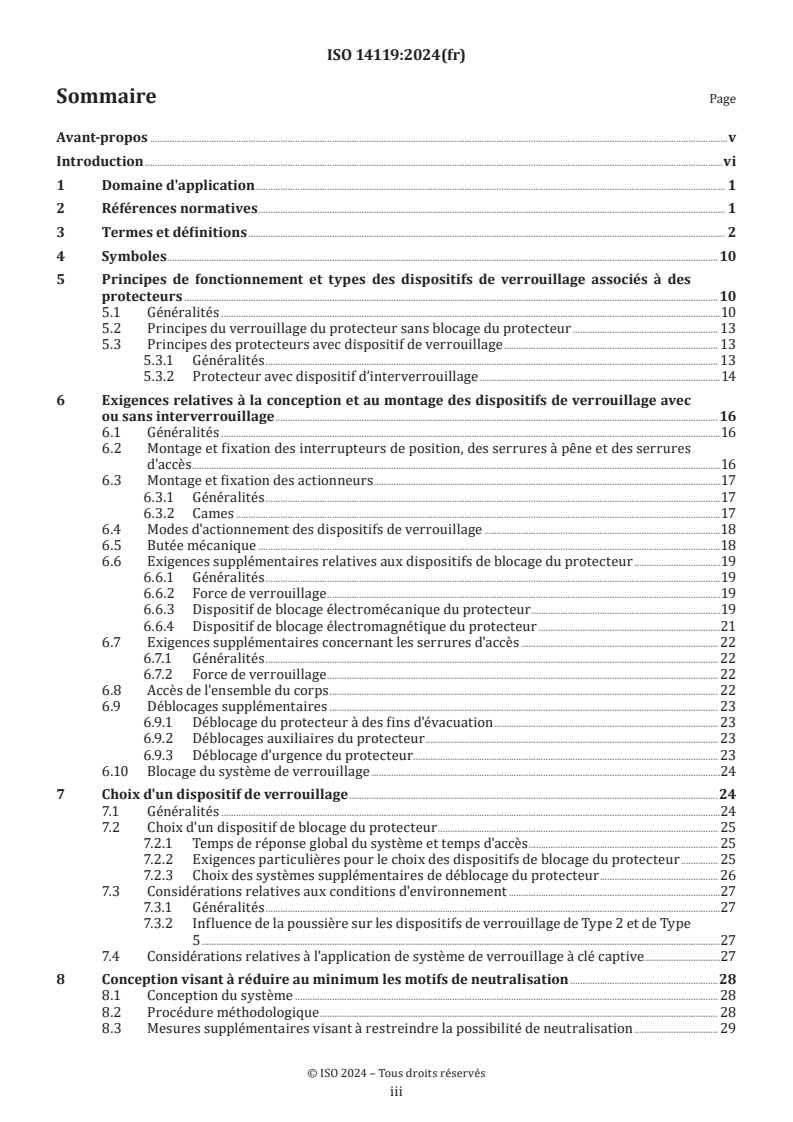 ISO 14119:2024 - Sécurité des machines — Dispositifs de verrouillage associés à des protecteurs — Principes de conception et de choix
Released:10. 09. 2024