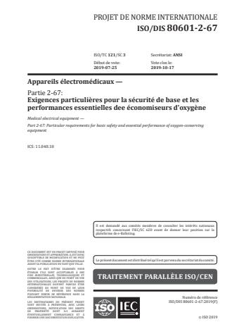 ISO/FDIS 80601-2-67:Version 25-apr-2020 - Appareils électromédicaux