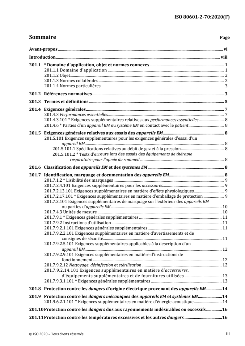 ISO 80601-2-70:2020 - Appareils électromédicaux — Partie 2-70: Exigences particulières pour la sécurité de base et les performances essentielles de l'équipement de thérapie respiratoire pour l'apnée du sommeil
Released:11/17/2020
