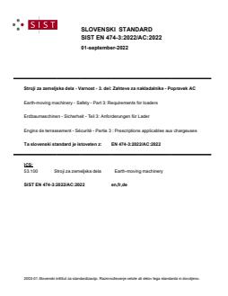 SIST EN 474-3:2022/AC:2022 - Page 1 preview