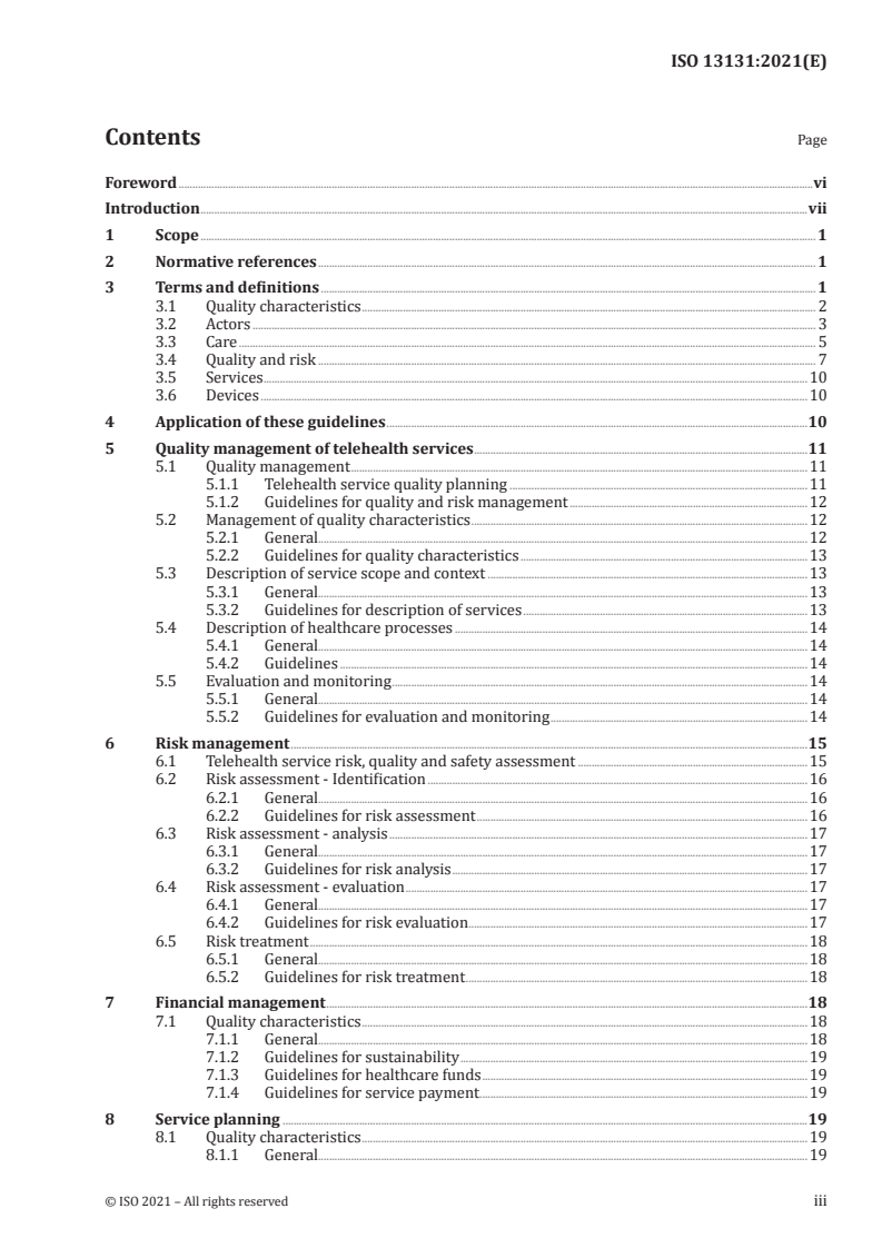 ISO 13131:2021 - Health informatics — Telehealth services — Quality planning guidelines
Released:5/28/2021