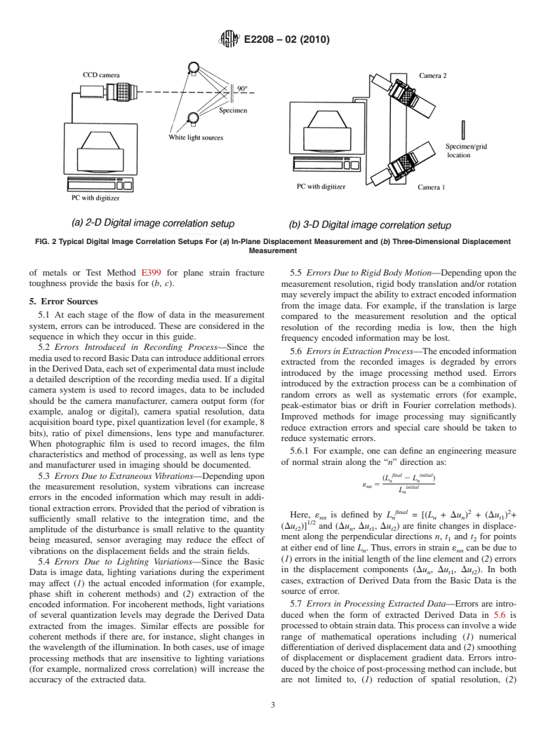 ASTM E2208-02(2010) - Standard Guide for Evaluating Non-Contacting Optical Strain Measurement Systems