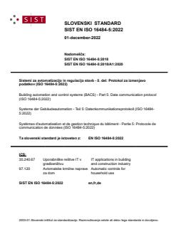 SIST EN ISO 16484-5:2022 - Page 1 preview