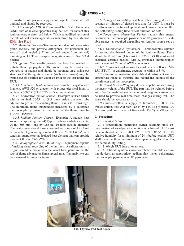 ASTM F2866-10 - Standard Test Method for Flammability of a Membrane Switch in Defined Assembly