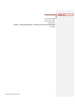 ISO 105-A03:2019 REDLINE ISO 105-A03:2019 - Textiles — Tests for colour fastness — Part A03: Grey scale for assessing staining
Released:10/8/2019 - Page 1 preview