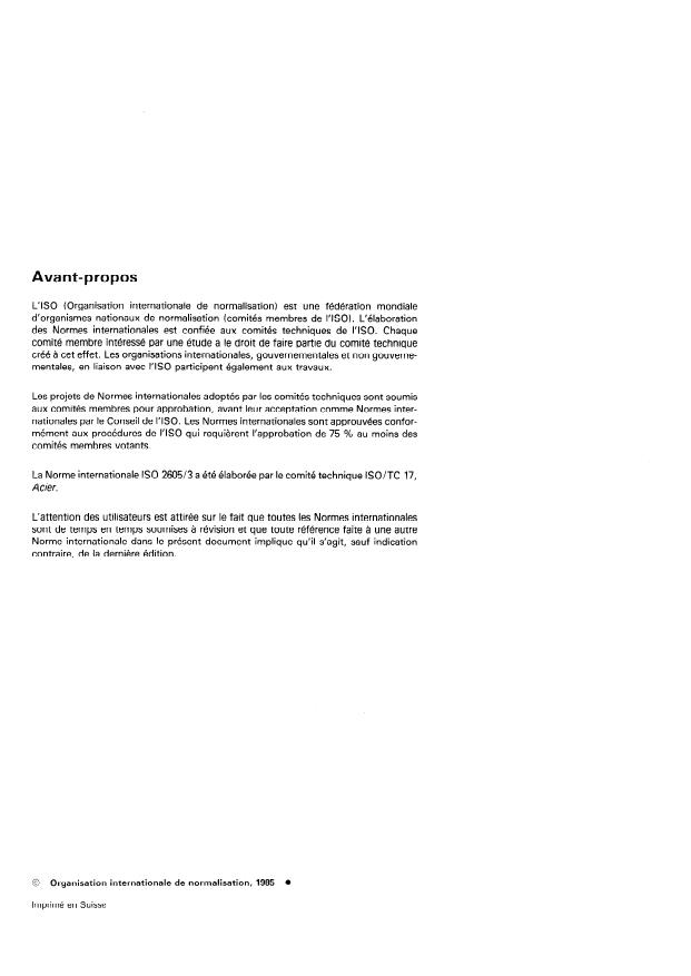 ISO 2605-3:1985 ISO 2605-3:1985 - Produits en acier pour récipients a pression -- Dérivation et vérification des valeurs a température élevée - Page 2 preview