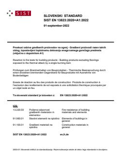 EN 13823:2020+A1:2022 - Page 1 preview