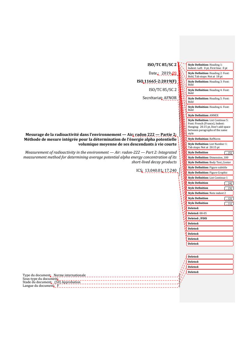 REDLINE ISO 11665-2:2019 - Measurement of radioactivity in the environment — Air: radon-222 — Part 2: Integrated measurement method for determining average potential alpha energy concentration of its short-lived decay products
Released:9/4/2019