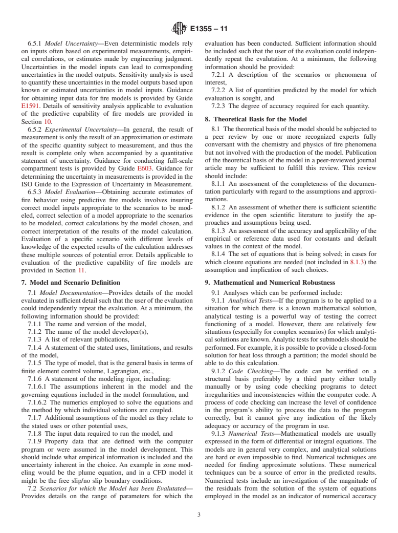 ASTM E1355-11 - Standard Guide for Evaluating the Predictive Capability of Deterministic Fire Models