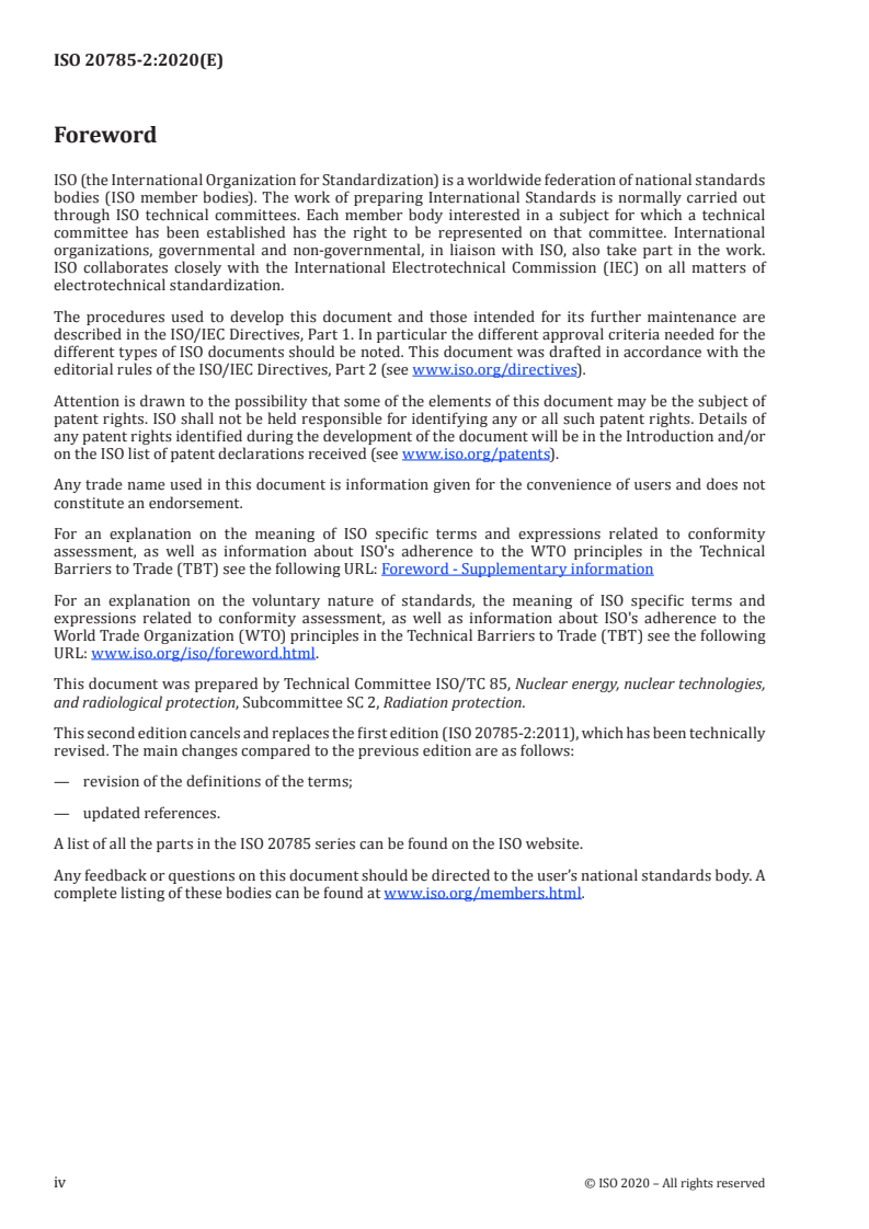 ISO 20785-2:2020 ISO 20785-2:2020 - Dosimetry for exposures to cosmic radiation in civilian aircraft — Part 2: Characterization of instrument response
Released:7/13/2020 - Page 4 preview