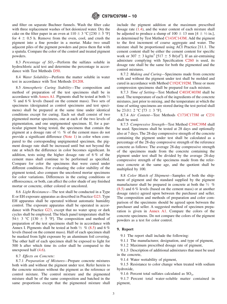 ASTM C979/C979M-10 - Standard Specification for Pigments for Integrally Colored Concrete