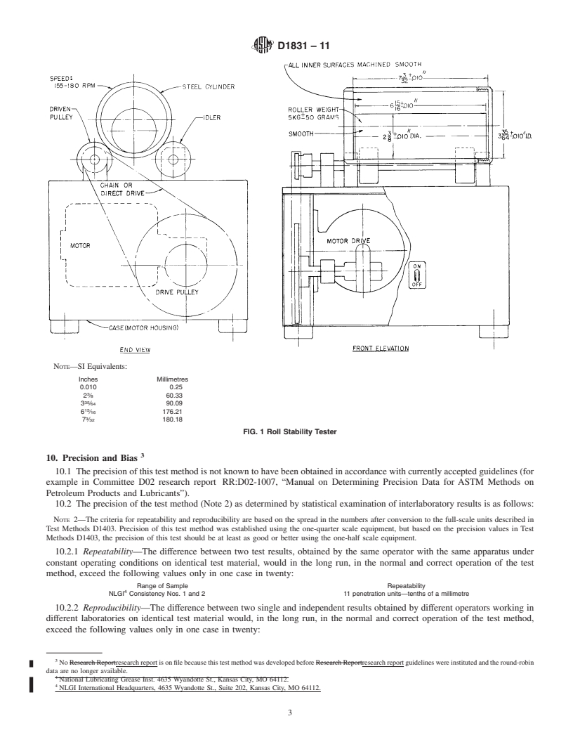 REDLINE ASTM D1831-11 - Standard Test Method for Roll Stability of Lubricating Grease