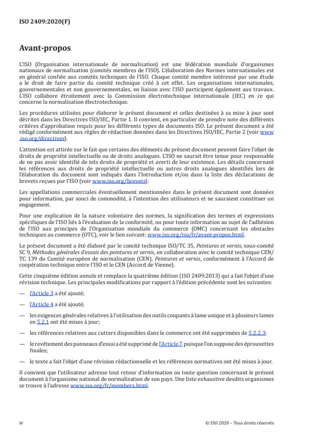 ISO 2409:2020 ISO 2409:2020 - Peintures et vernis -- Essai de quadrillage - Page 4 preview