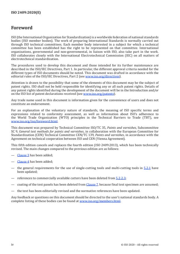 ISO 2409:2020 ISO 2409:2020 - Paints and varnishes -- Cross-cut test - Page 4 preview