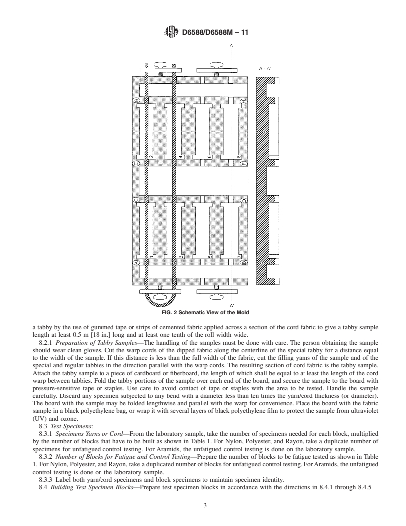 REDLINE ASTM D6588/D6588M-11 - Standard Test Method for Fatigue of Tire Cords (Disc Fatigue Test)