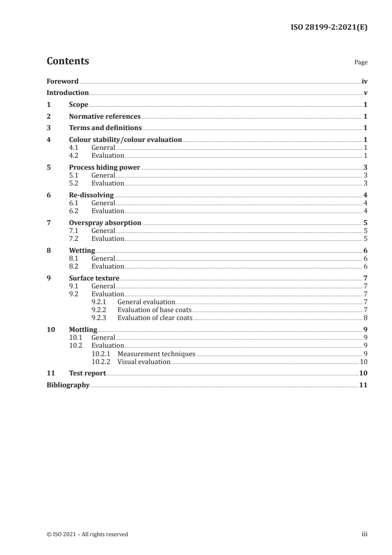 ISO 28199-2:2021 - Paints and varnishes — Evaluation of properties of coating systems related to the spray application process — Part 2: Colour stability, process hiding power, re-dissolving, overspray absorption, wetting, surface texture and mottling
Released:6/18/2021