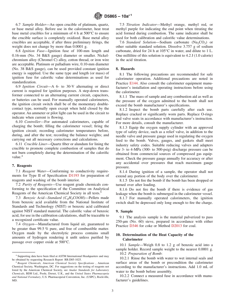 ASTM D5865-10ae1 - Standard Test Method for  Gross Calorific Value of Coal and Coke