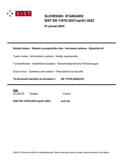 EN 17076:2021/oprA1:2023 - Page 1 preview