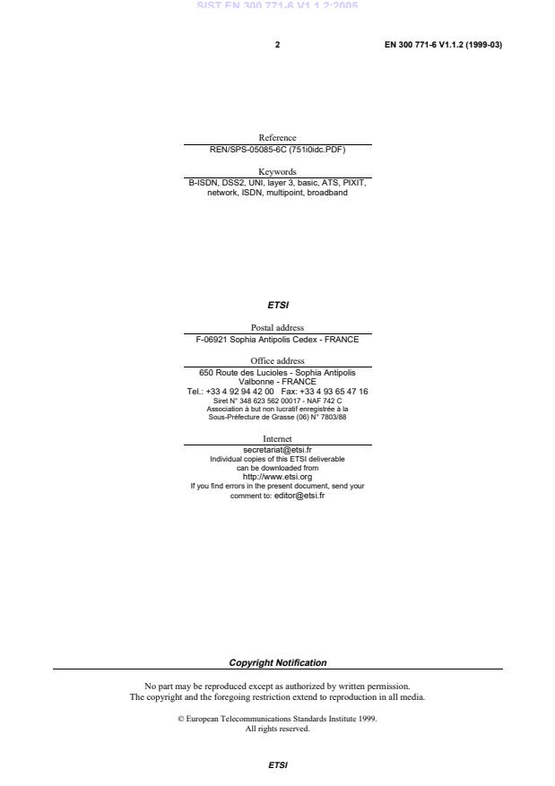 SIST EN 300 771-6 V1.1.2:2005 SIST EN 300 771-6 V1.1.2:2005 - Page 4 preview
