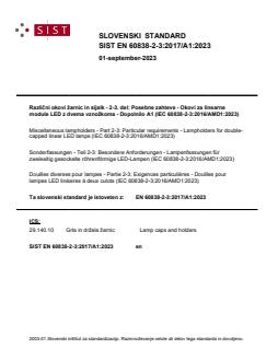SIST EN 60838-2-3:2017/A1:2023 - Page 1 preview